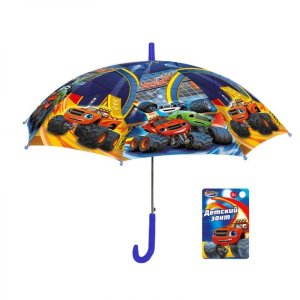 Зонт детский ГОНКИ бигфутов 45см ткань полуавтомат UM45-FBLAZE